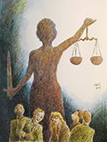 Übergroß Bild Justitia