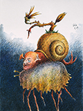 Hören und Sehen Zeichnung
